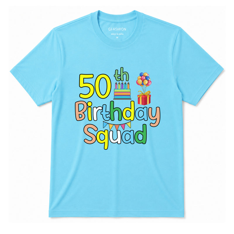 Custom Age Birthday Squad T-Shirt for Family & Friends