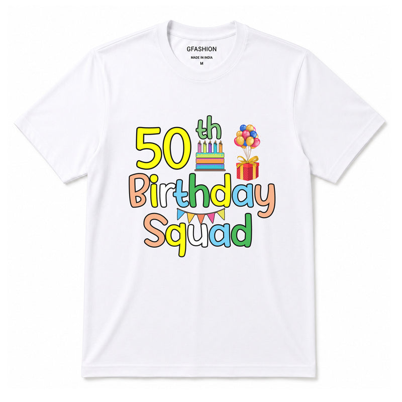 Custom Age Birthday Squad T-Shirt for Family & Friends