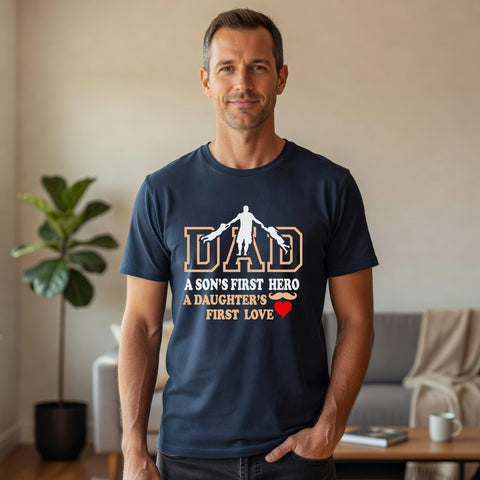 Dad- A Son's First Hero-A Daughter's First Love Tees