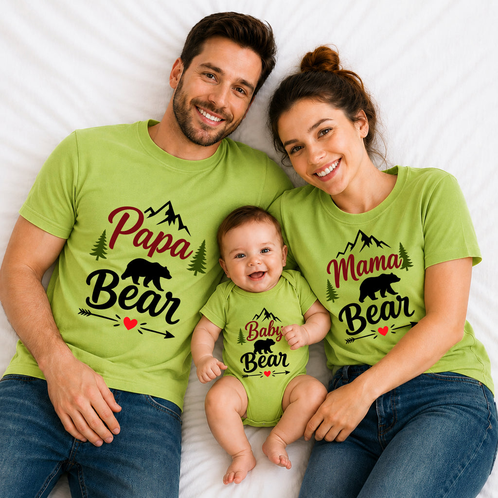 Papa Bear Mama Bear Baby Bear Family T-Shirts