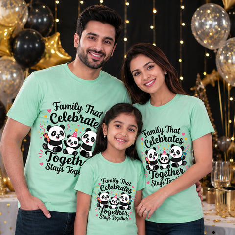Family That Celebrates Together Stays Together Matching Family T-Shirts