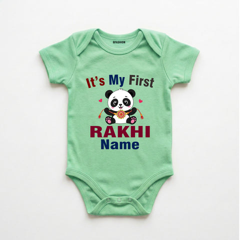 Personalized My First Rakhi Baby Romper | Cute Raksha Bandhan Outfit