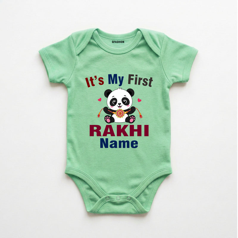 Personalized My First Rakhi Baby Romper | Cute Raksha Bandhan Outfit