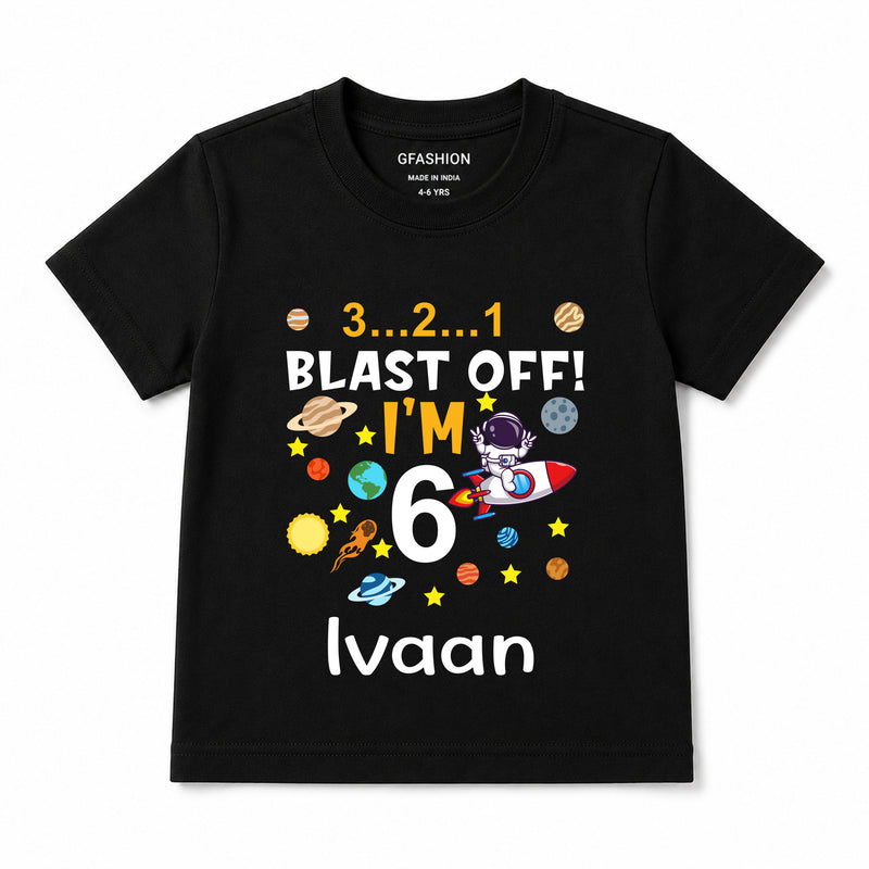 Personalized Space Birthday T-Shirt