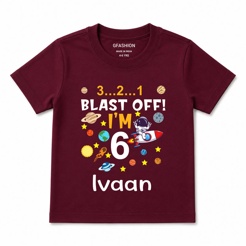Personalized Space Birthday T-Shirt