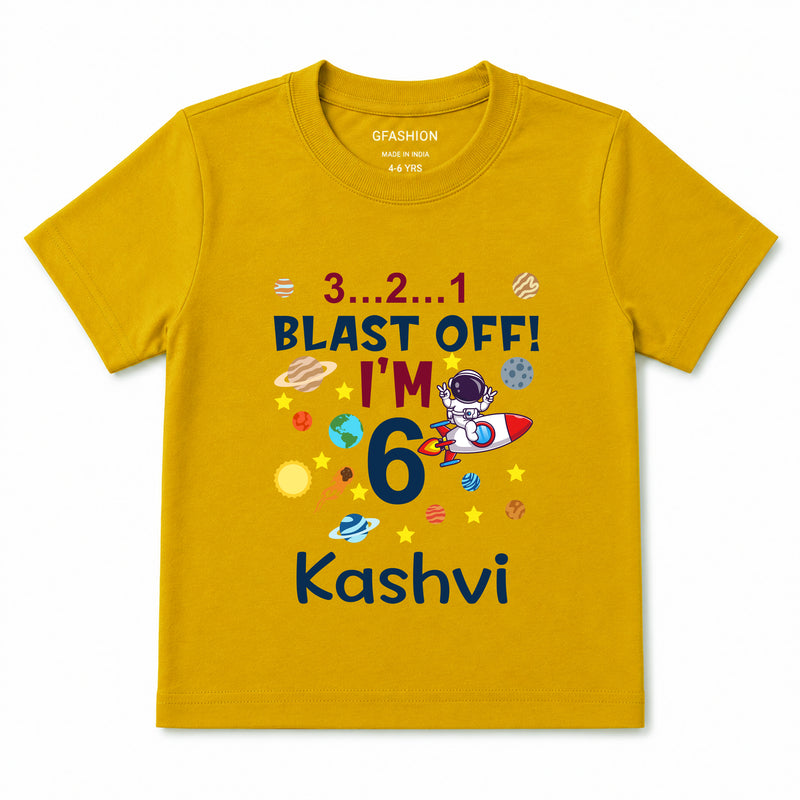 Personalized Space Birthday T-Shirt