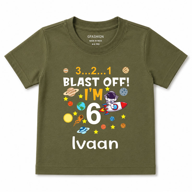 Personalized Space Birthday T-Shirt