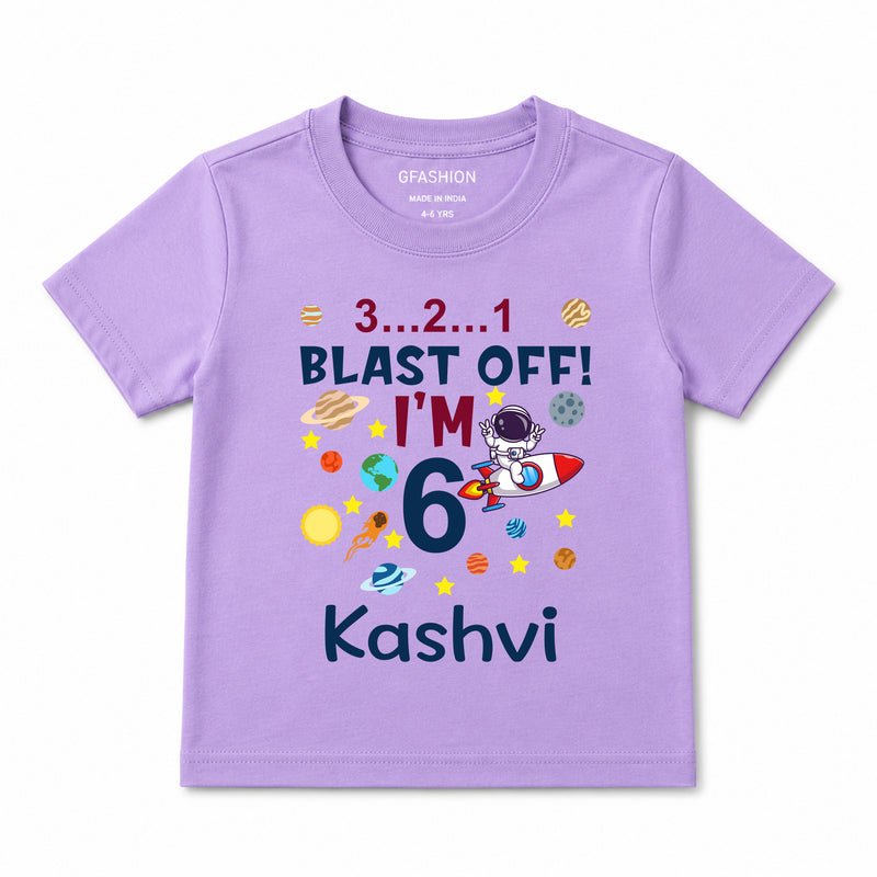 Personalized Space Birthday T-Shirt