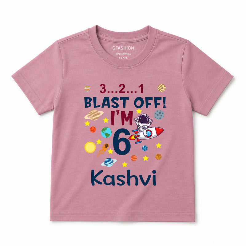 Personalized Space Birthday T-Shirt