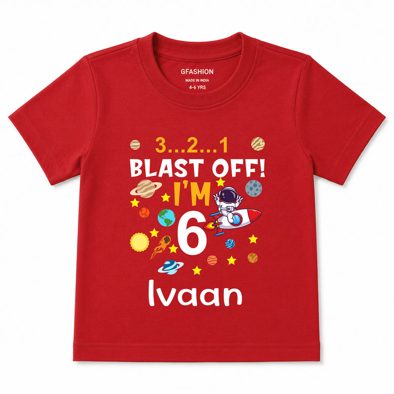 Personalized Space Birthday T-Shirt