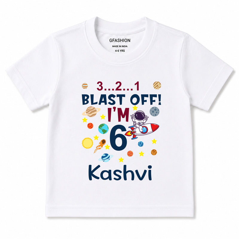 Personalized Space Birthday T-Shirt