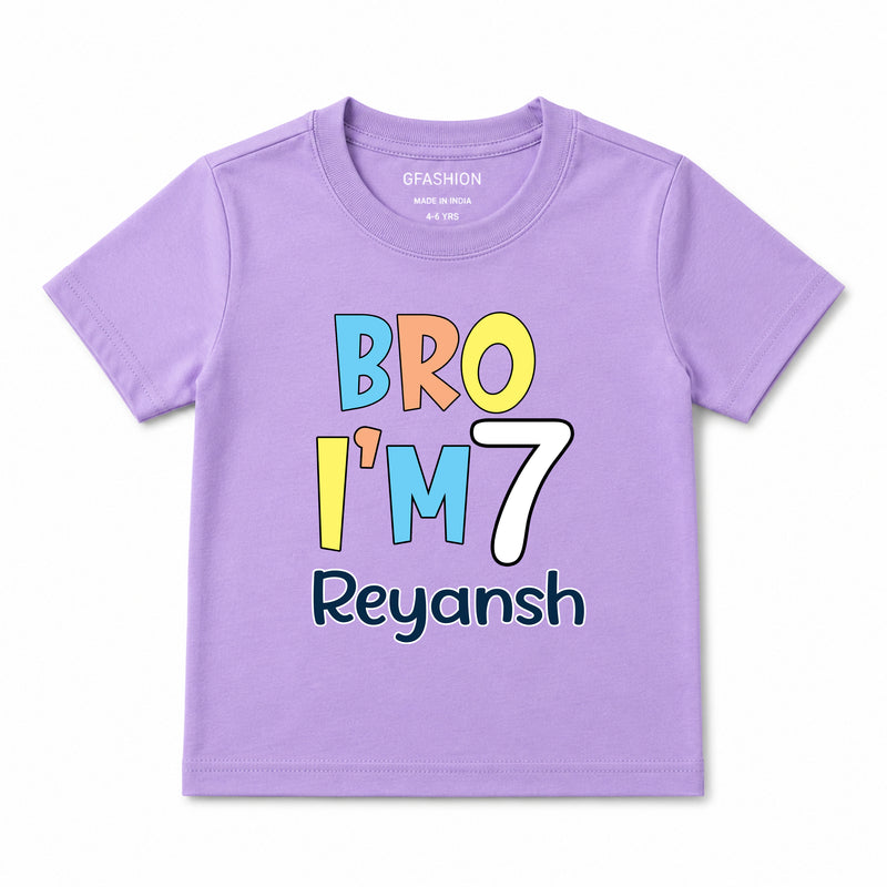 Bro I'm Age and name customize birthday Tees