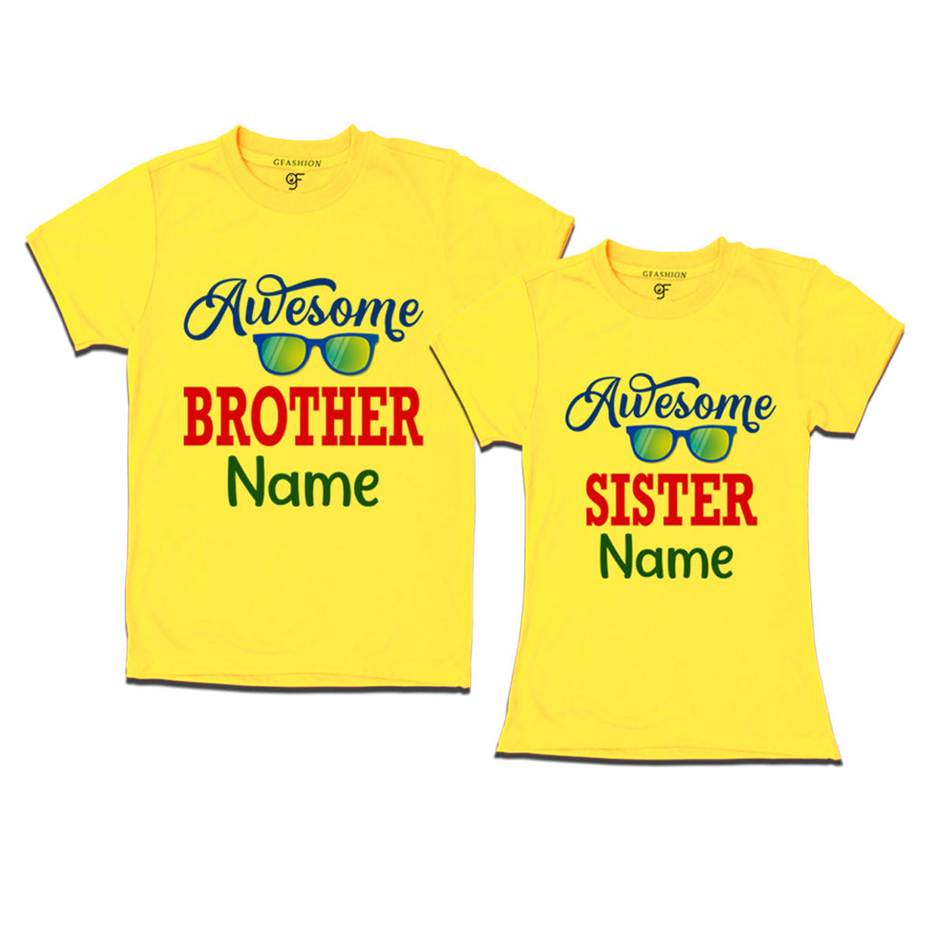 Awesome sister-brother sibling t shirts