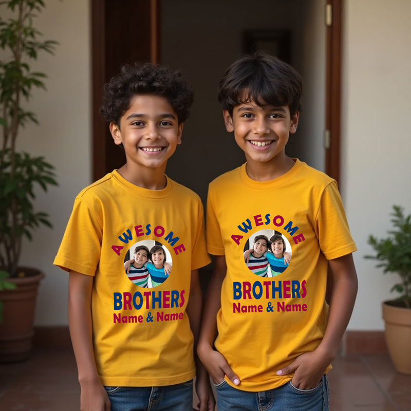 siblings photo customize tshirts awesome brothers and sisters