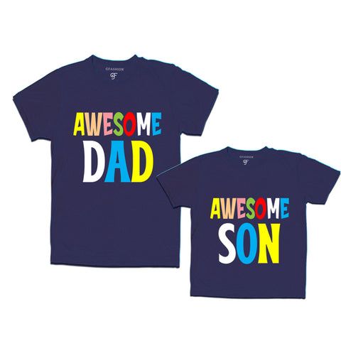awesome dad awesome son t shirts