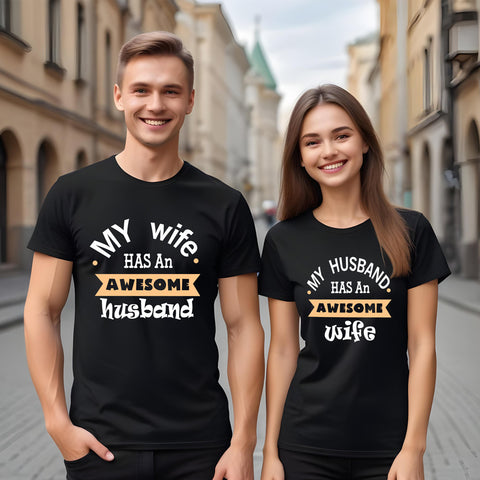 Awesome Wife and Awesome Husband Tees