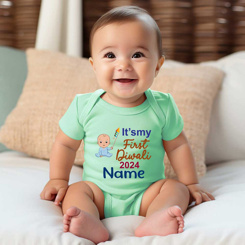 First Diwali Name customized rompers/bodysuit/onesie