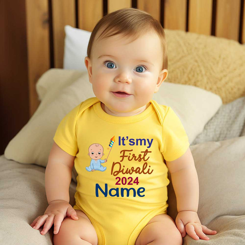 First Diwali Name customized rompers/bodysuit/onesie