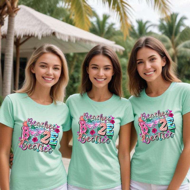 Beach Booze Besties Girls Trip T-shirts