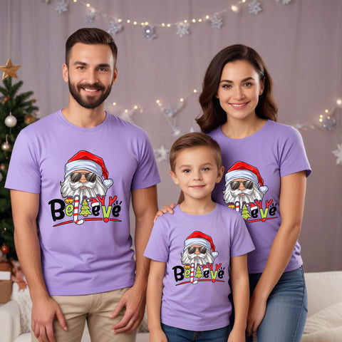 Believe Christmas T-shirts for Family-Friends-Group