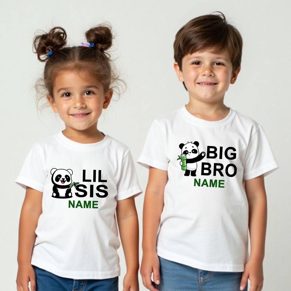Big Bro Lil Sis Name customize tees