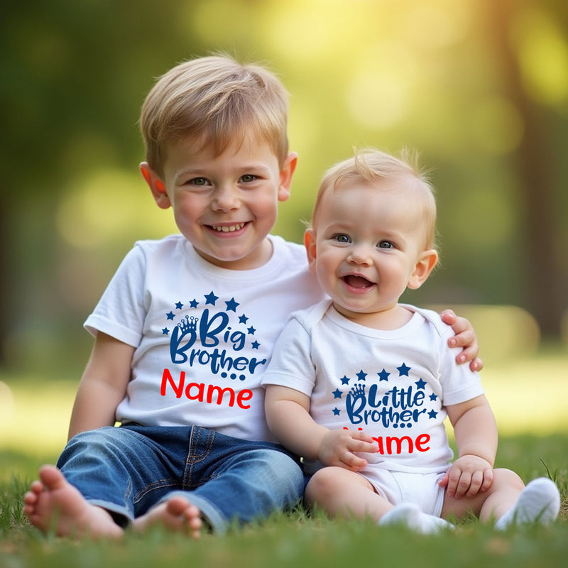 Big Brother little brother tshirt and romper combo
