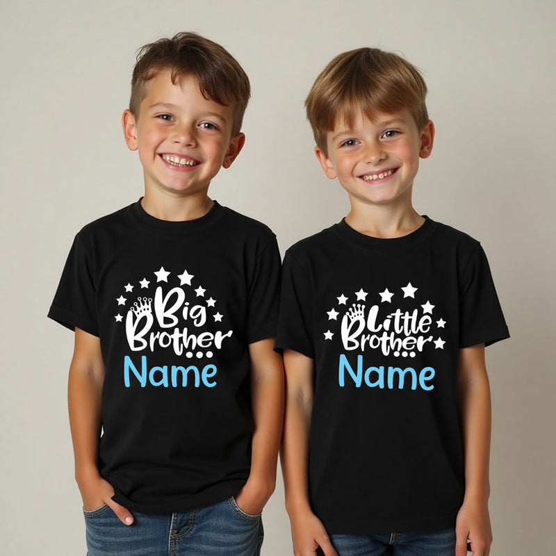 Big Brother Name-Little Brother Name Print t-shirts