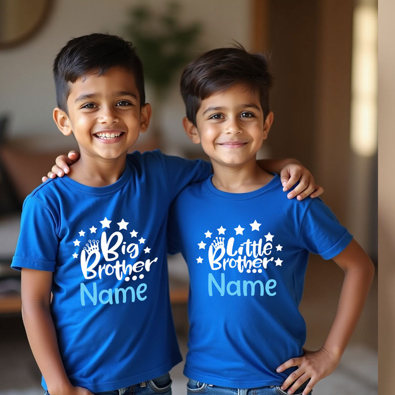 Big Brother Name-Little Brother Name Print t-shirts