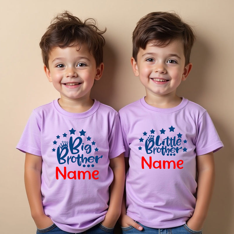 Big Brother Name-Little Brother Name Print t-shirts