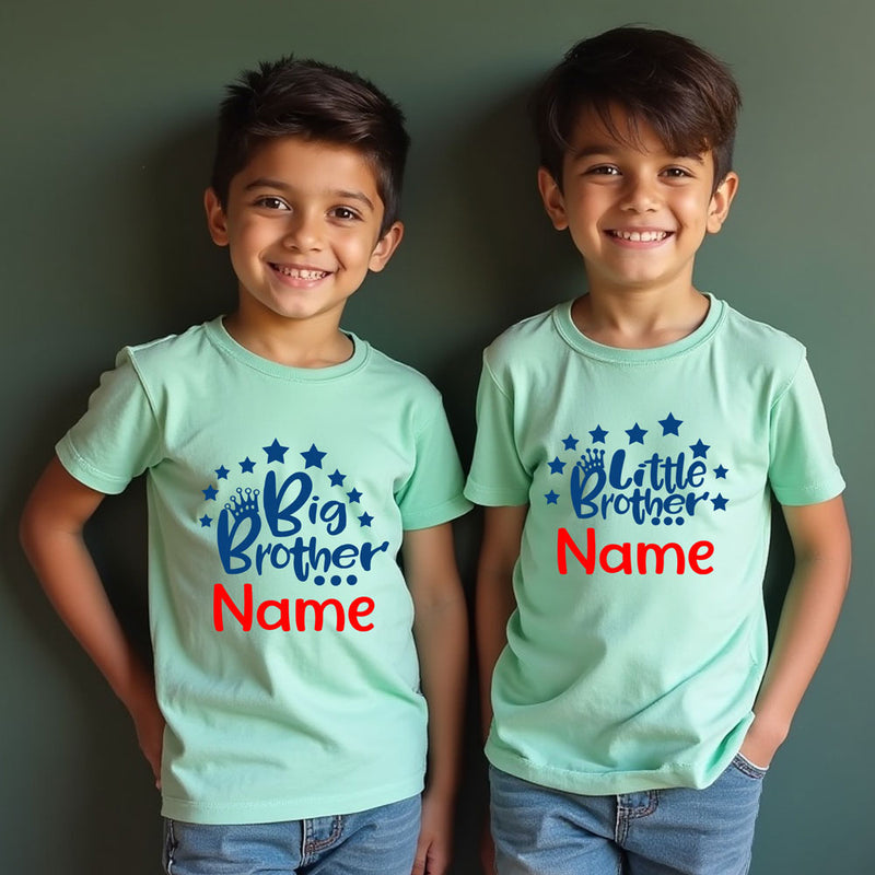 Big Brother Name-Little Brother Name Print t-shirts