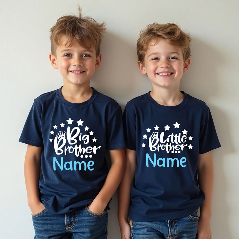 Big Brother Name-Little Brother Name Print t-shirts