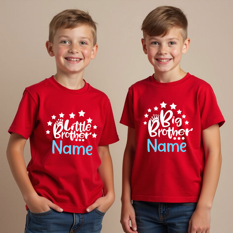 Big Brother Name-Little Brother Name Print t-shirts