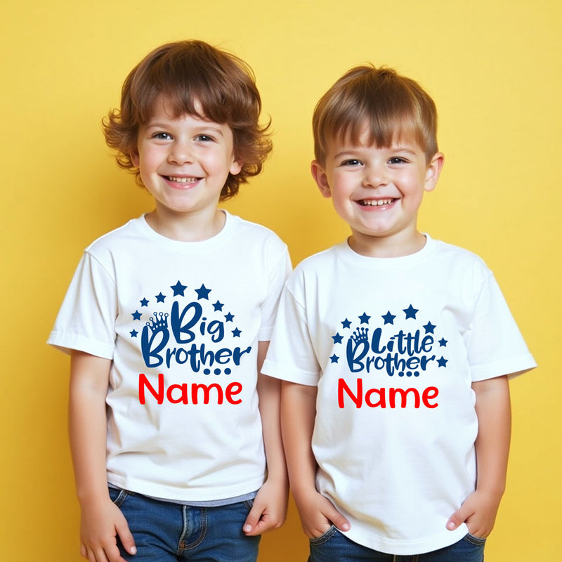 Big Brother Name-Little Brother Name Print t-shirts