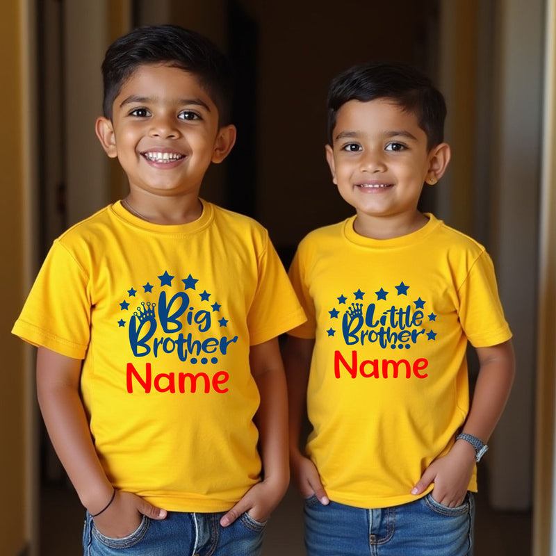 Big Brother Name-Little Brother Name Print t-shirts