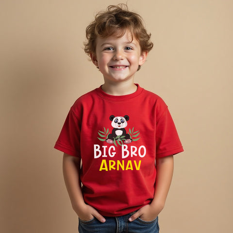 Big Brother Cute Bear Print name customize tshirts