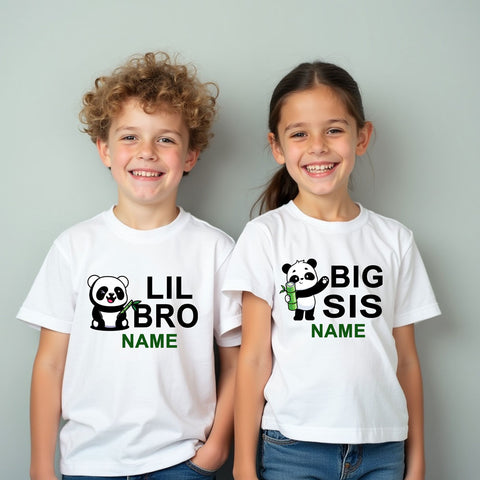 Big Sis Lil Bro T-shirts with name
