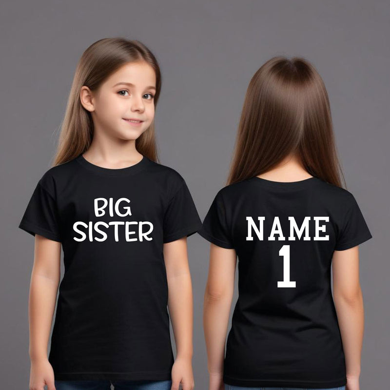 Big Sister girls t-shirts name number personalized