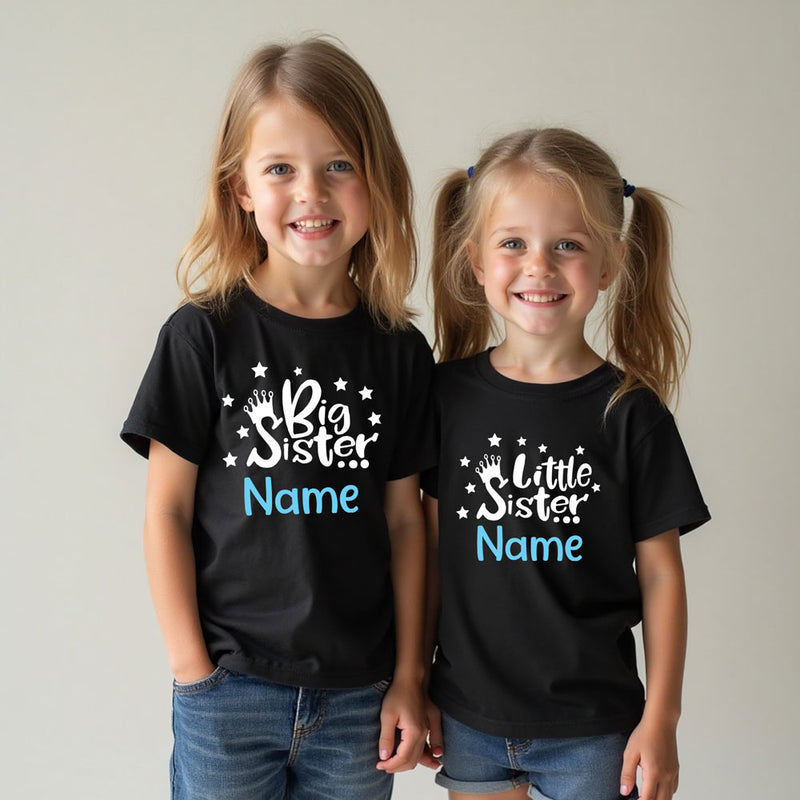 Big Sister Little Sister T-shirts with name