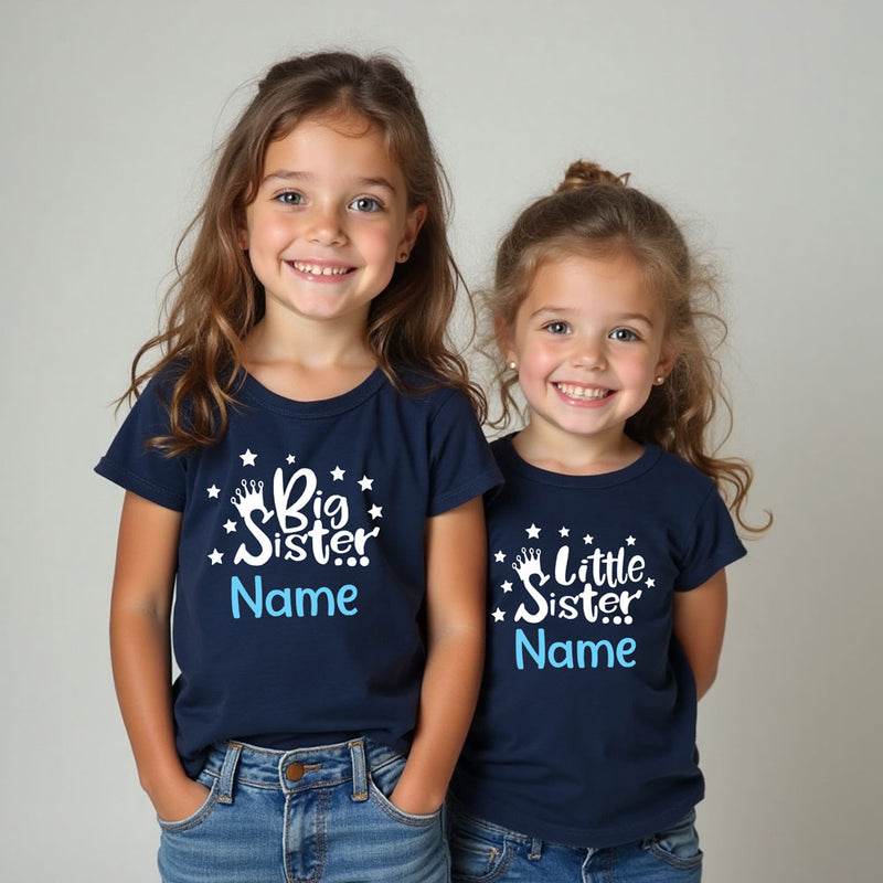 Big Sister Little Sister T-shirts with name