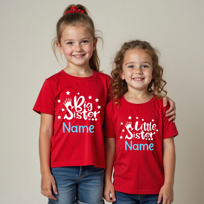 Big Sister Little Sister T-shirts with name
