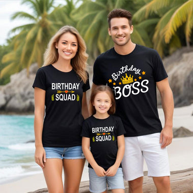 Birthday boss birthday squad t shirt