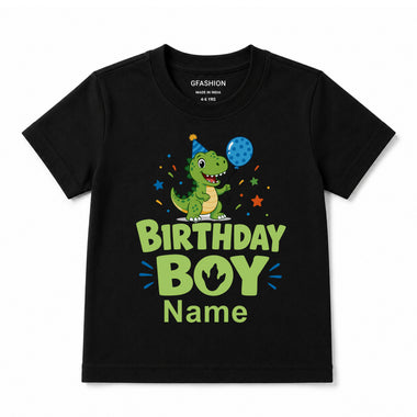Personalized Birthday Boy Dinosaur T-Shirt for Kids