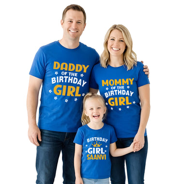 Custom Birthday Girl Family T-Shirt Set
