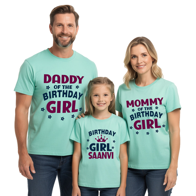 Custom Birthday Girl Family T-Shirt Set