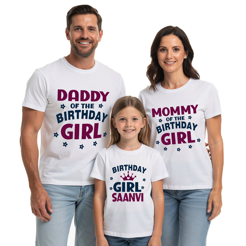 Custom Birthday Girl Family T-Shirt Set