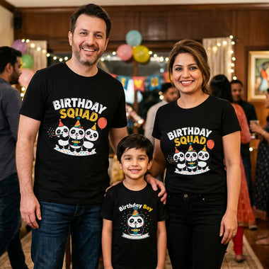 Birthday Squad Birthday Boy Panda theme t-shirts