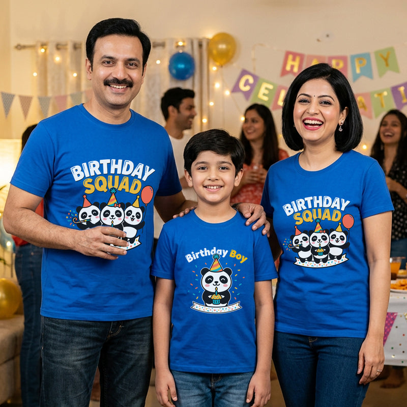 Birthday Squad Birthday Boy Panda theme t-shirts