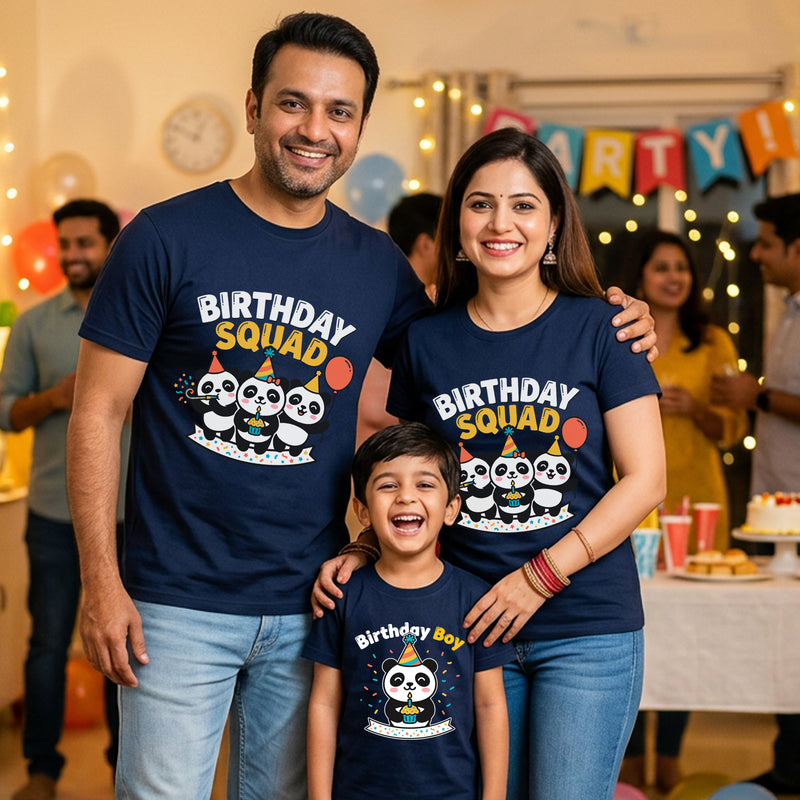 Birthday Squad Birthday Boy Panda theme t-shirts