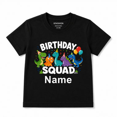 Personalized Birthday Squad Dinosaur T-Shirt
