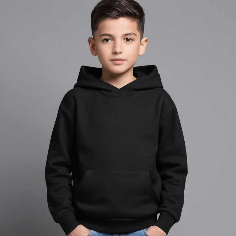 Kid Boys black sweatshirts with hoodies
